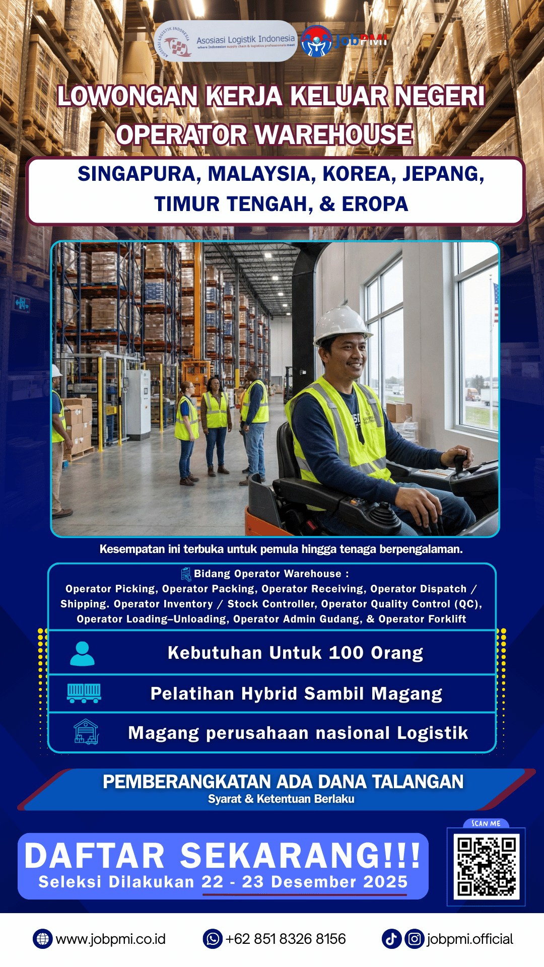Operator Warehouse - Singapura, Malaysia, Korea, Jepang, Timur Tengah & Eropa